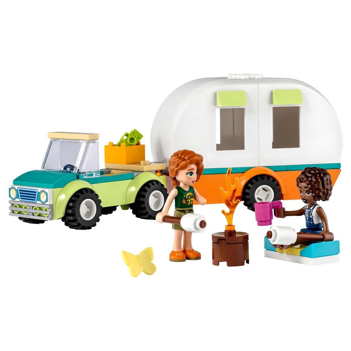 LEGO Friends 41726 Les vacances en caravane, Jouet Camping-Car avec Voiture, Enfants 4 Ans