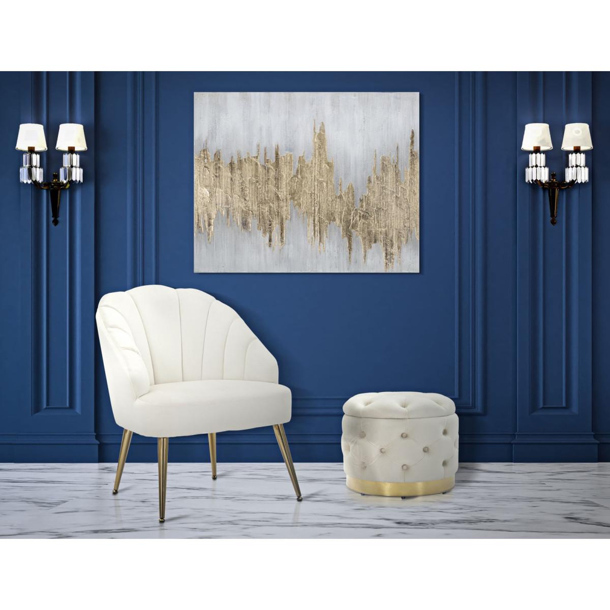 Voir la diapositive 5 : Paris Prix Toile peinture déco  goldage  80x100cm multicolore
