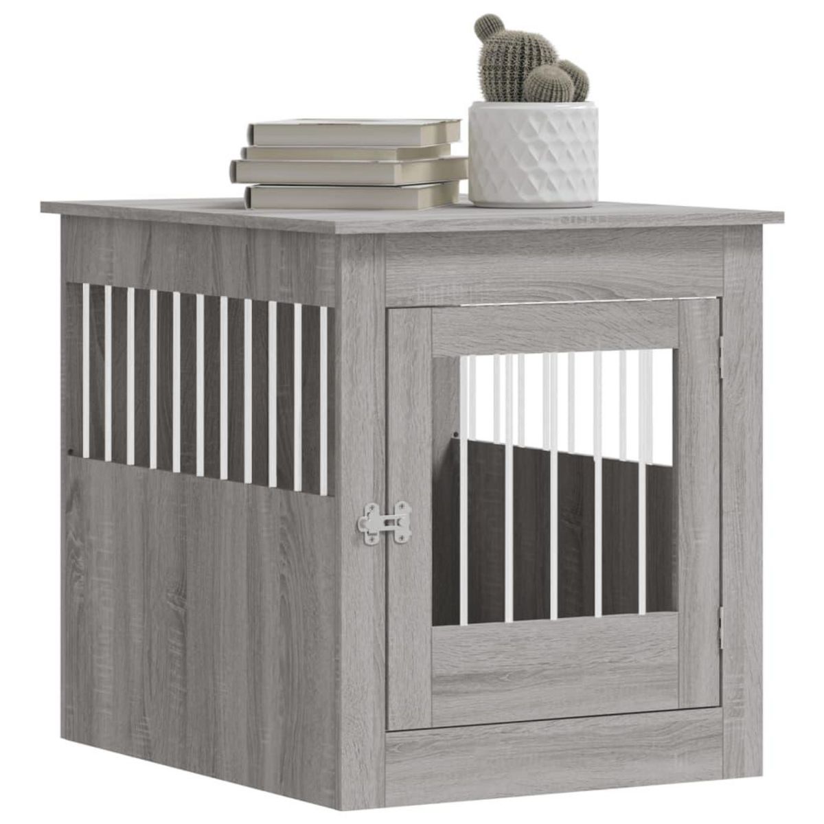 VIDAXL Meuble de cage pour chiens sonoma gris 64,5x80x71 cm