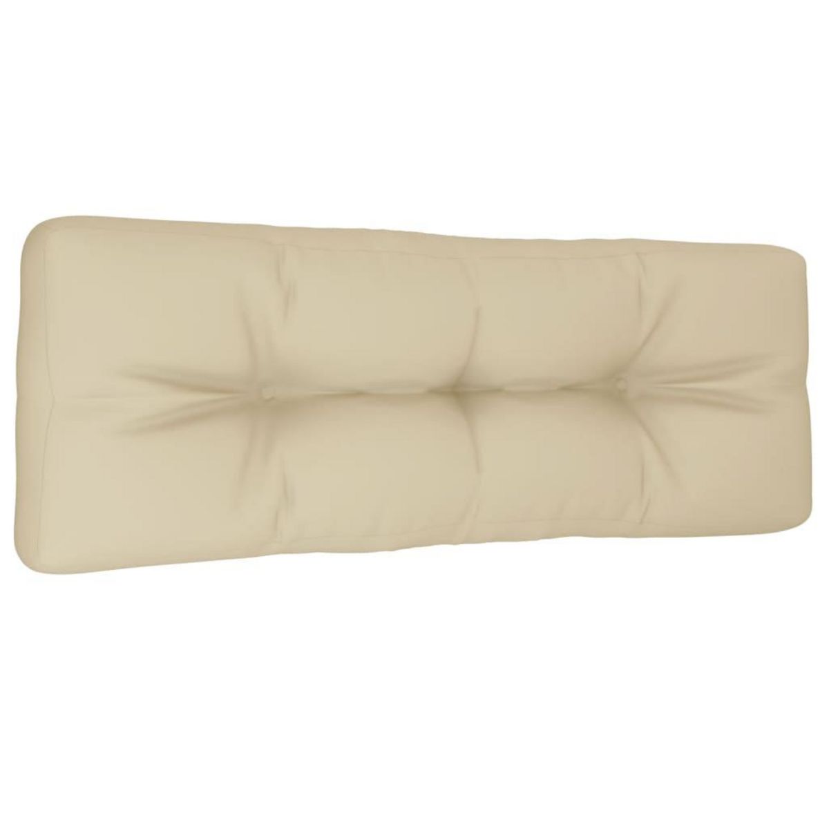 VIDAXL Coussin de palette beige 120x40x12 cm tissu