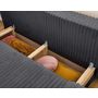 Voir la diapositive 3 : BEST MOBILIER Cristal - canapé 3 places - convertible avec coffre - en fausse fourrure côtelée