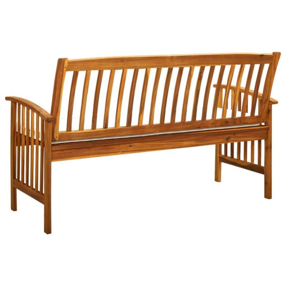 VIDAXL Banc de jardin avec coussin 147 cm Bois d acacia massif