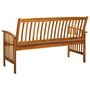 Voir la diapositive 5 : VIDAXL Banc de jardin avec coussin 147 cm Bois d acacia massif