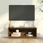 VIDAXL Meuble TV Marron miel 90x35x35 cm Bois de pin massif