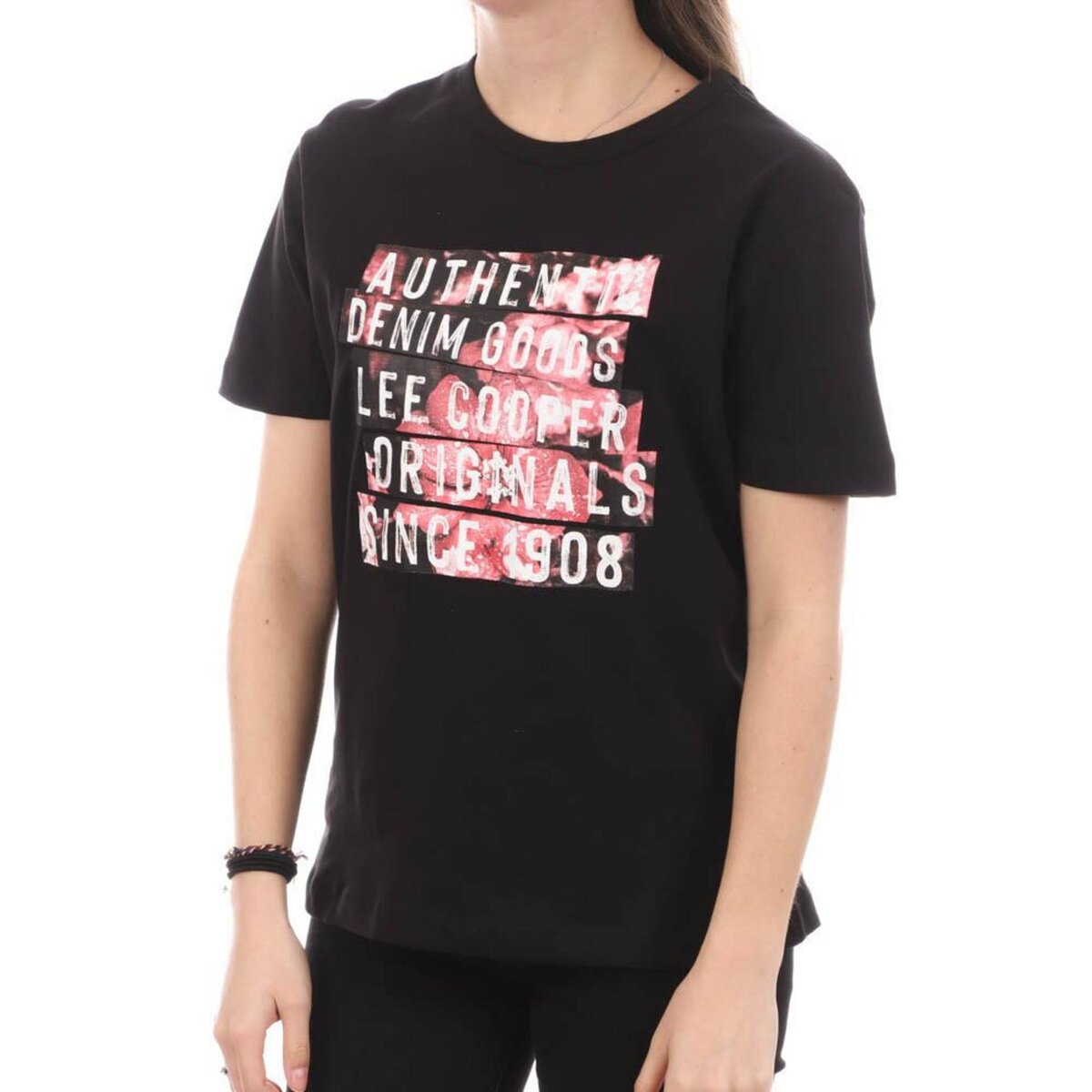 Lee Cooper T-shirt Noir Femme Lee Cooper Orali