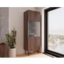 Voir la diapositive 6 : BEST MOBILIER Franco - vitrine - effet bois - 183 cm