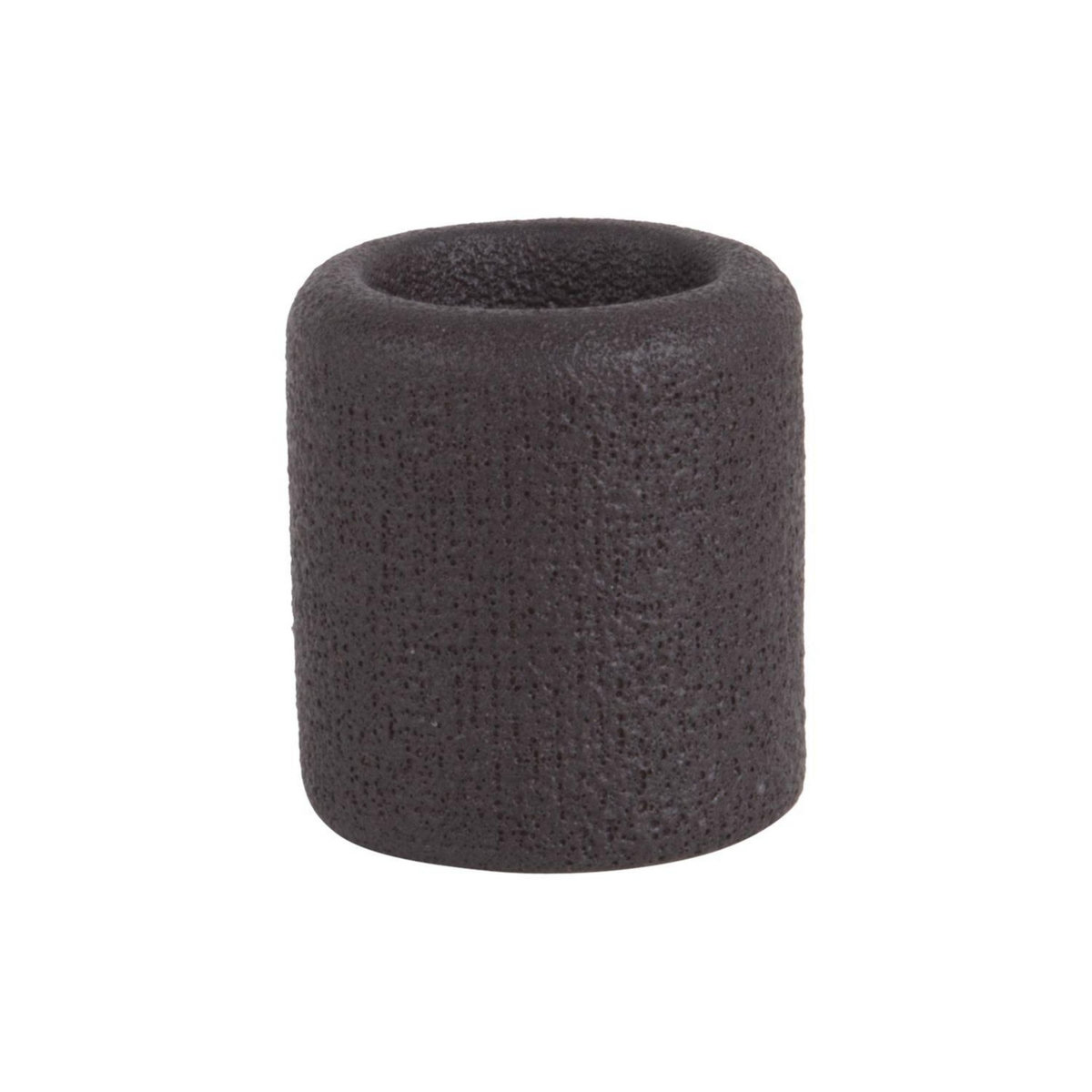 PRESENT TIME Bougeoir en céramique design brut - Diam.7 cm - Noir