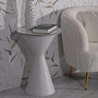 Voir la diapositive 5 : Paris Prix Table d'Appoint Effet Marbre  Alana  63cm Blanc