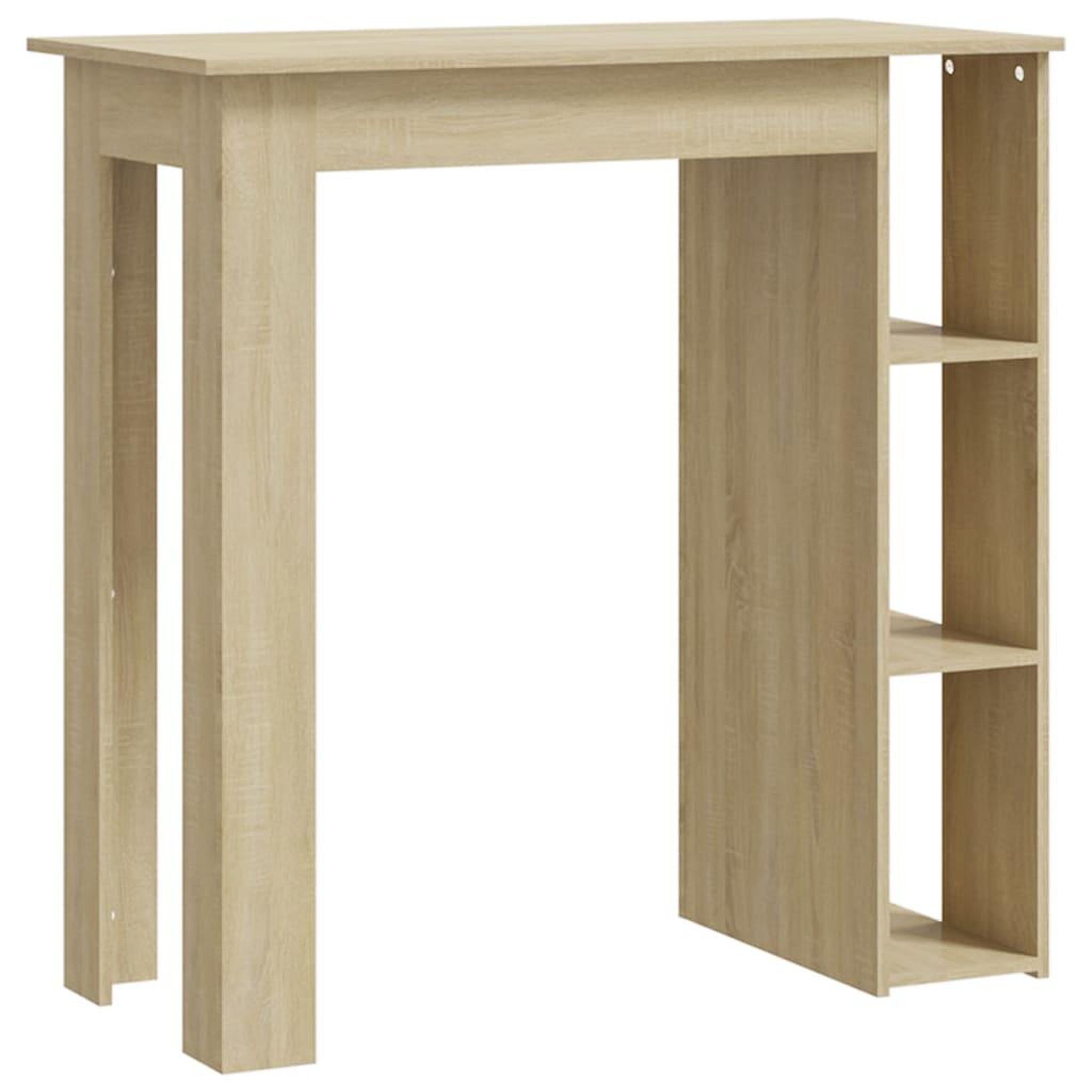 Voir la diapositive 2 : VIDAXL Table de bar avec etagere Chene sonoma Bois d'ingenierie