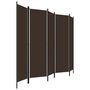 Voir la diapositive 3 : VIDAXL Cloison de separation 5 panneaux Marron 250x180 cm