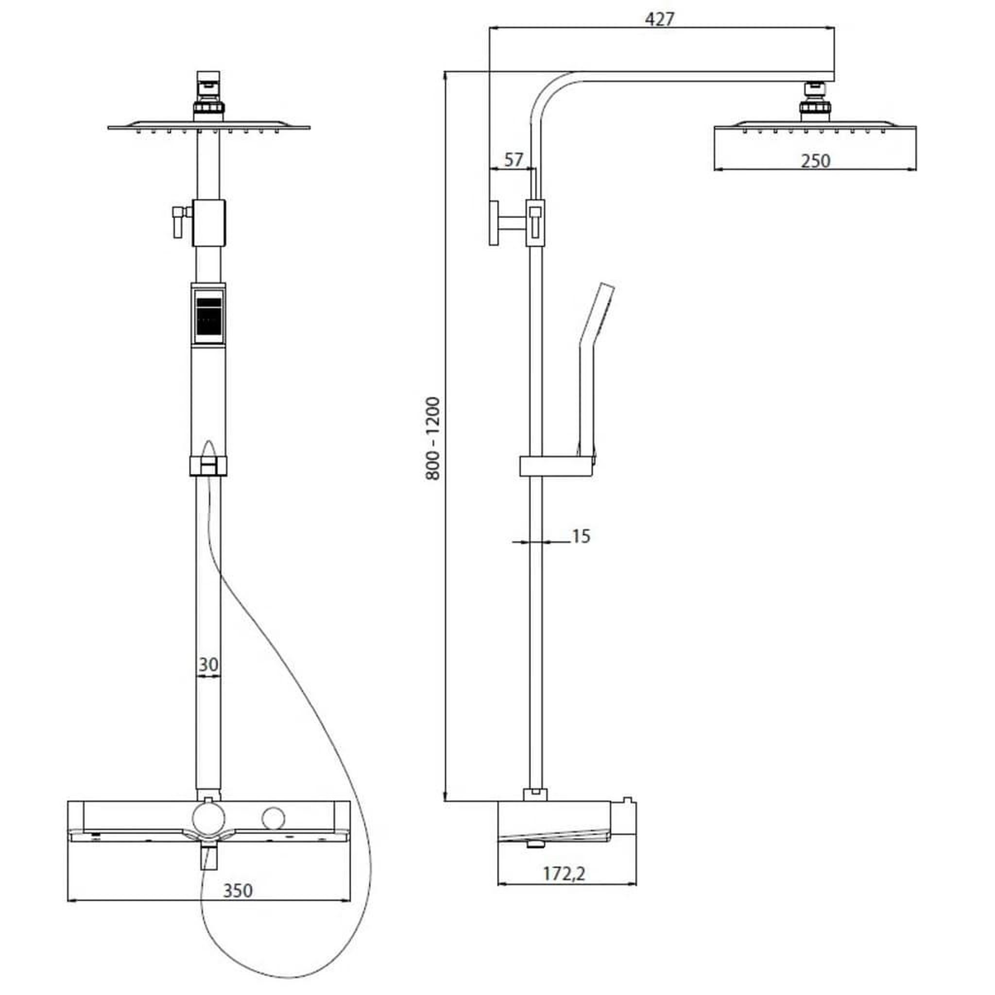 Voir la diapositive 4 : SCHUTTE SCHÜTTE Systeme thermostatique de douche OCEAN