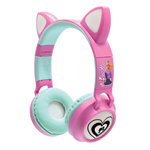Lexibook Casque Barbie sans fil rechargeable lumineux avec oreilles de chat