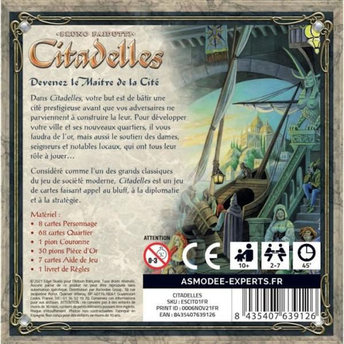 Asmodee Citadelles : classique petit format