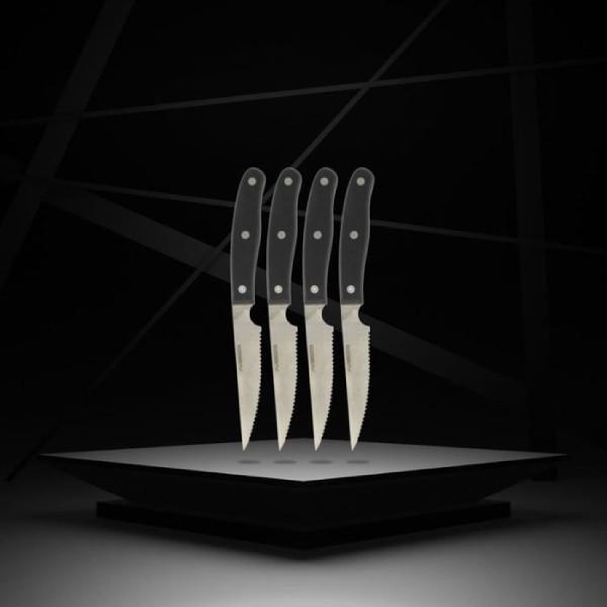 Voir la diapositive 4 : NIROSTA Lot de 4 couteaux a steak - NIROSTA - 22 cm