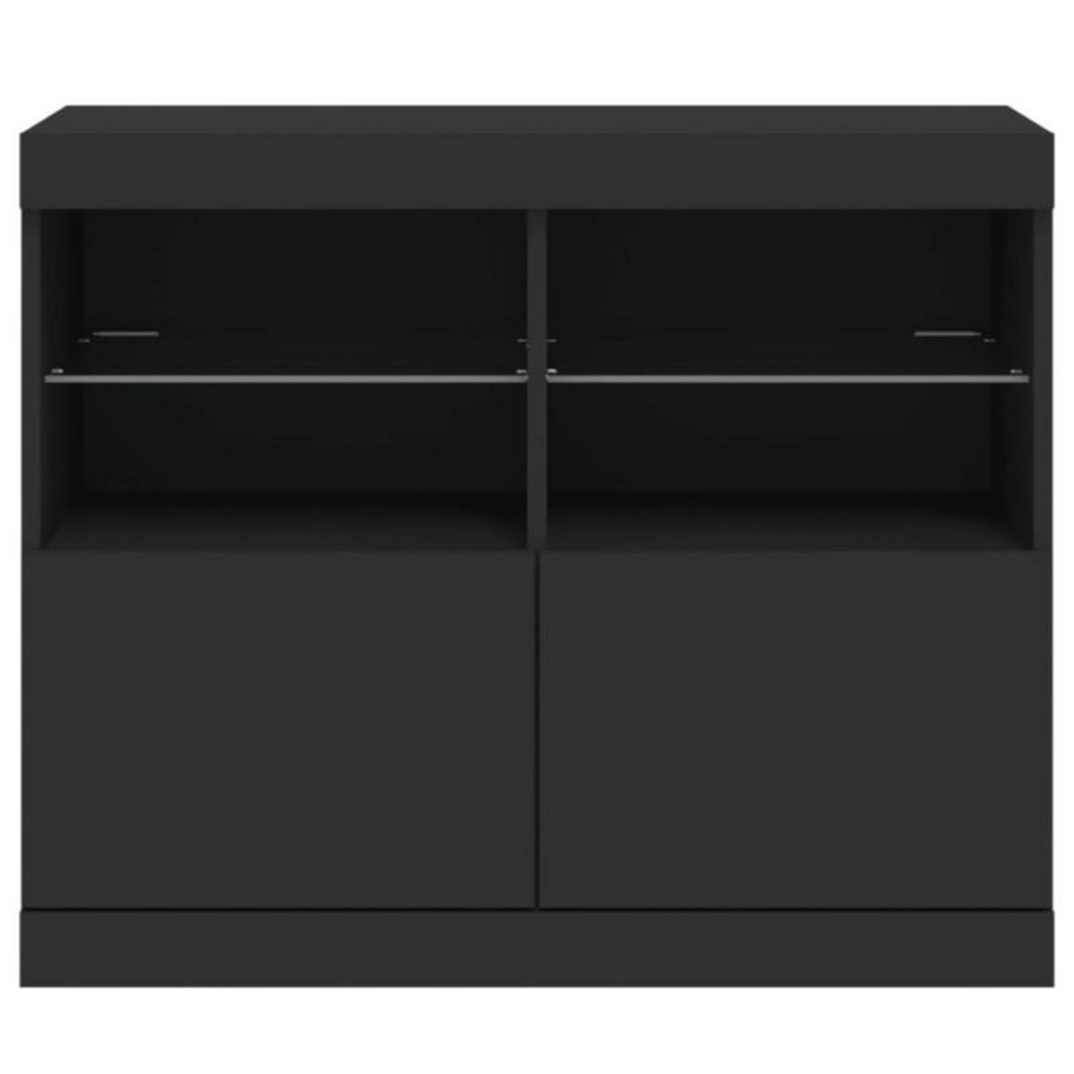 VIDAXL Buffet avec lumières LED noir 81x37x67 cm