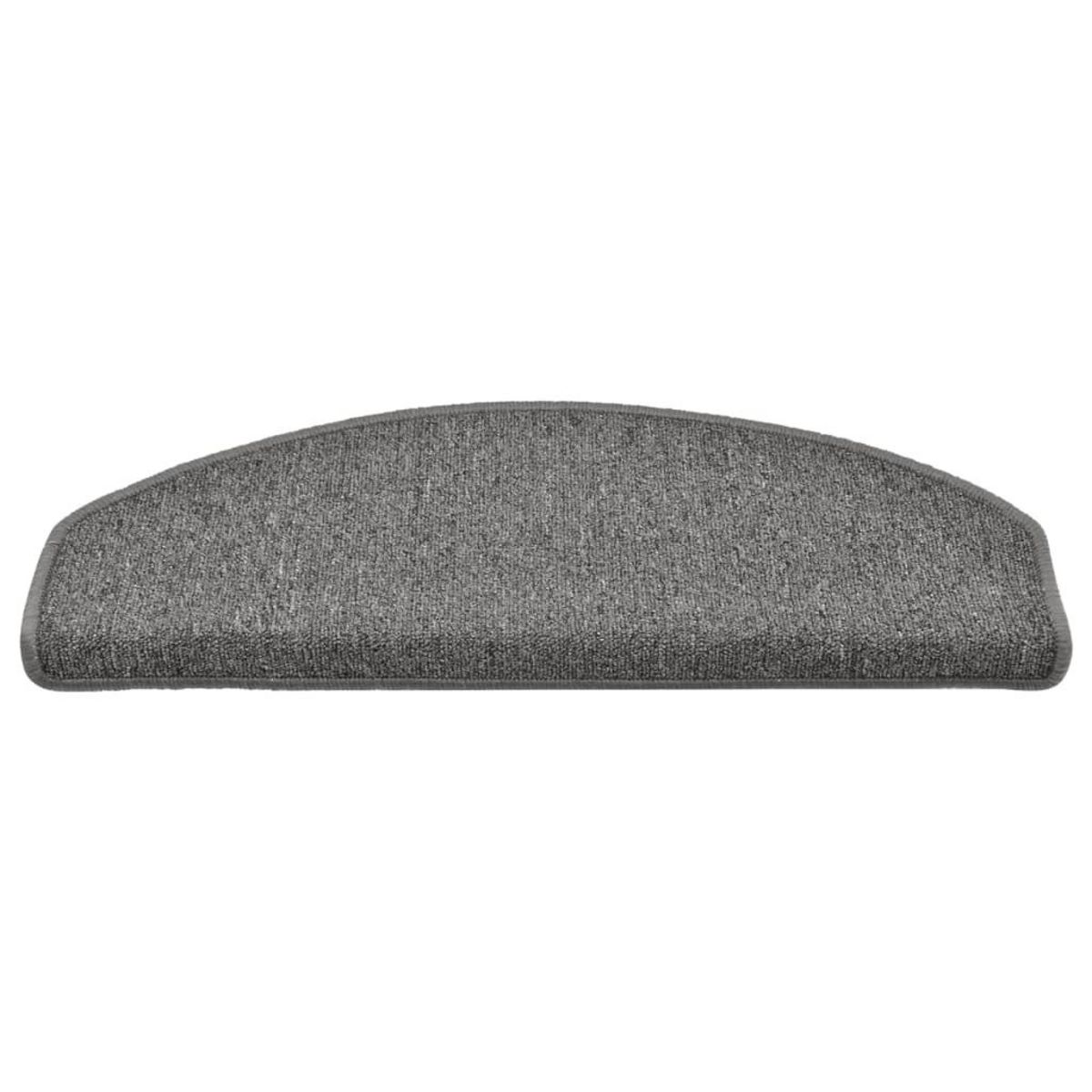 VIDAXL Tapis de marches d'escalier 15 pcs Gris fonce 65x24x4cm