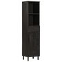 Voir la diapositive 1 : VIDAXL Armoire de salle de bain noir 38x33x160 cm bois massif manguier