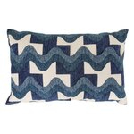 ATMOSPHERA Coussin en Jacquard Chenillé  Floe  38x58cm Bleu Égéen