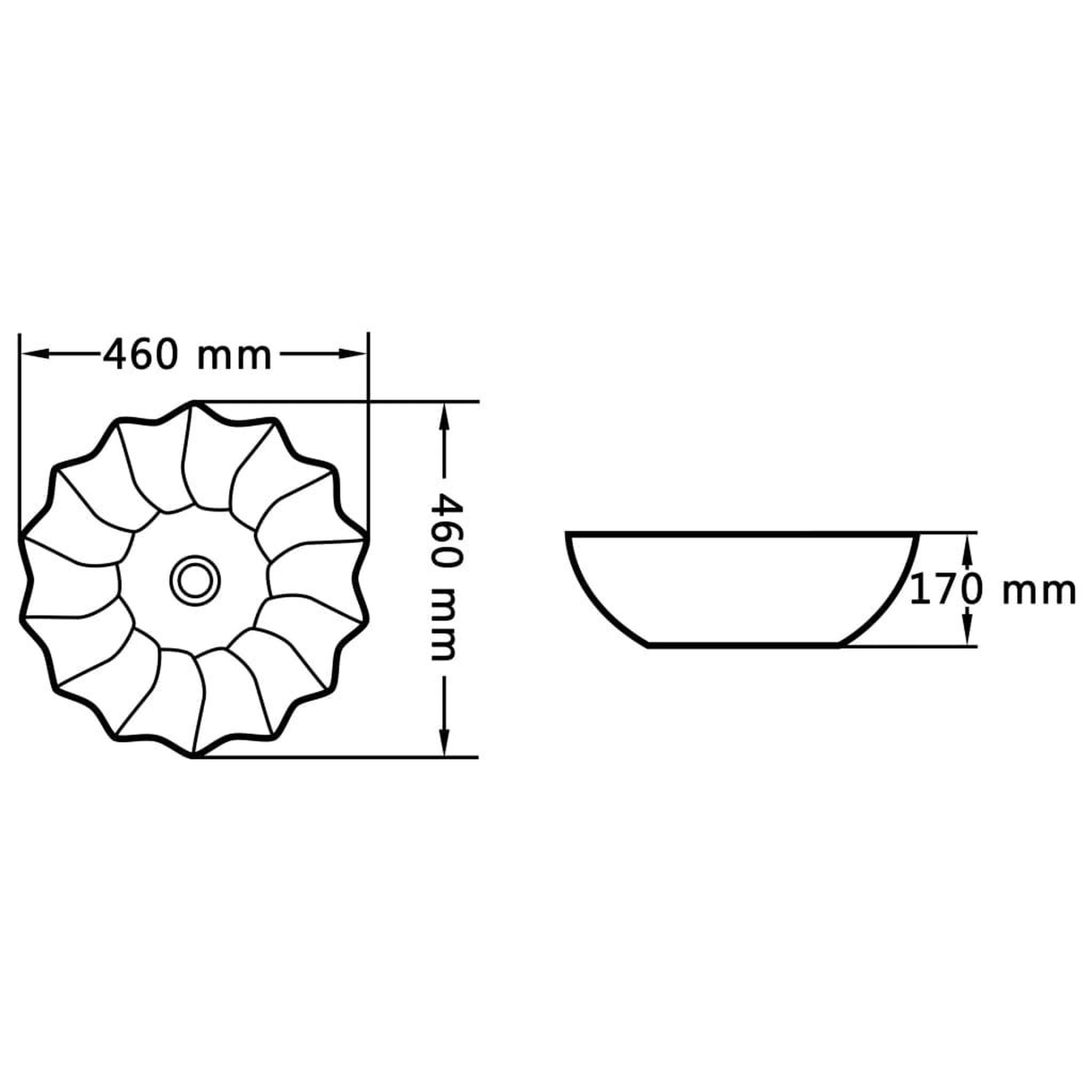 Voir la diapositive 6 : VIDAXL Lavabo 46x17 cm Ceramique Blanc