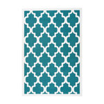 Paris Prix Tapis Vintage à Poils Courts  Manolya  Turquoise. Coloris disponibles : Bleu