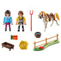 Voir la diapositive 2 : PLAYMOBIL 70505 - Country - Starter Pack Cavalière et palefrenier