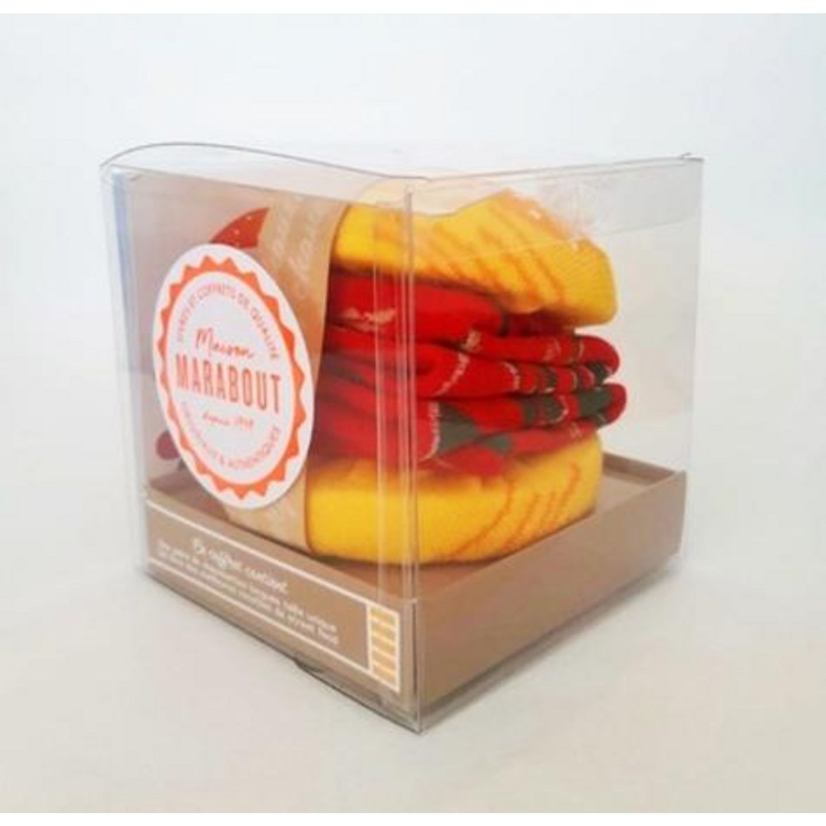 CHAUSSETTES BURGER. AVEC 1 PAIRE DE CHAUSSETTES LONGUES ET 1 LIVRE DE RECETTES DE STREET FOOD, Marabout