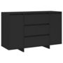 Voir la diapositive 2 : VIDAXL Buffet avec 3 tiroirs Noir 120x41x75 cm Bois d'ingenierie