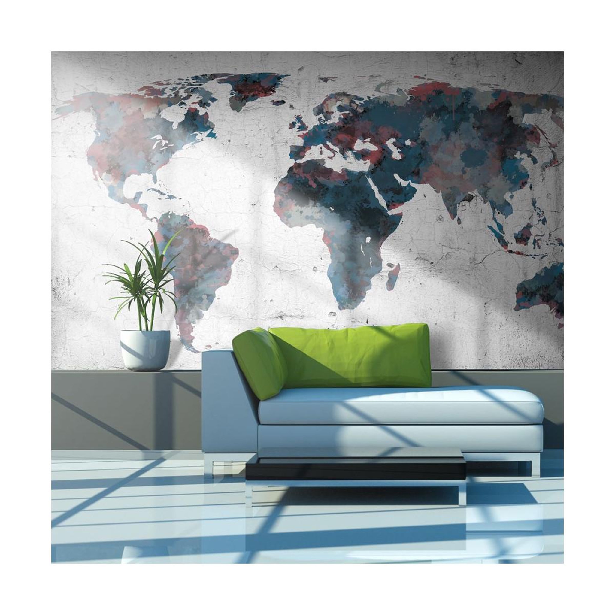Paris Prix Papier peint  world map on the wall ii  450x270cm