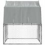 Voir la diapositive 5 : VIDAXL Cage pour chiens avec toit et porte argente acier galvanise