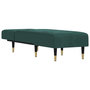 Voir la diapositive 3 : VIDAXL Chaise longue vert fonce velours