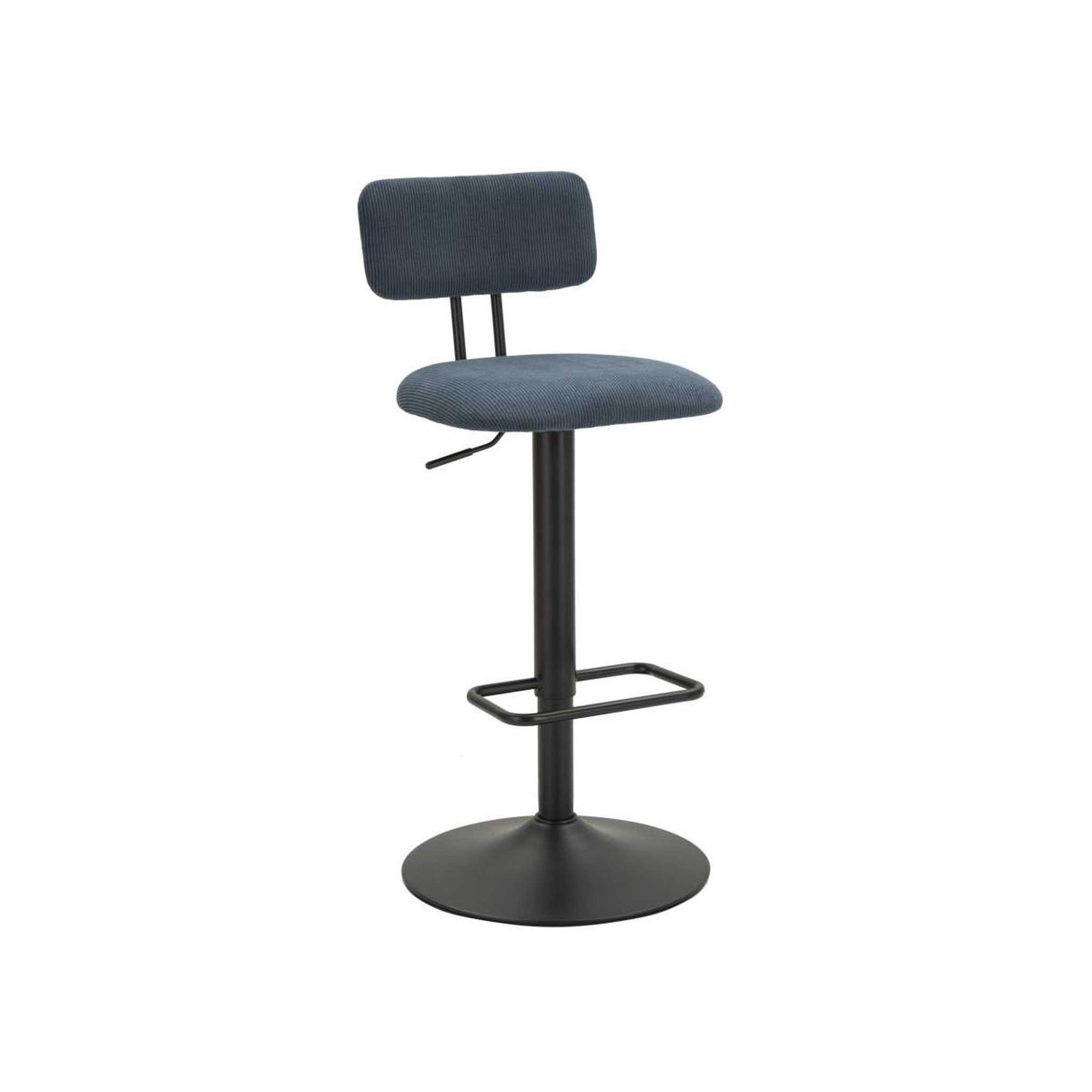 Voir la diapositive 2 : Paris Prix Lot de 2 chaises de bar réglable  destiny  85-106cm noir & bleu