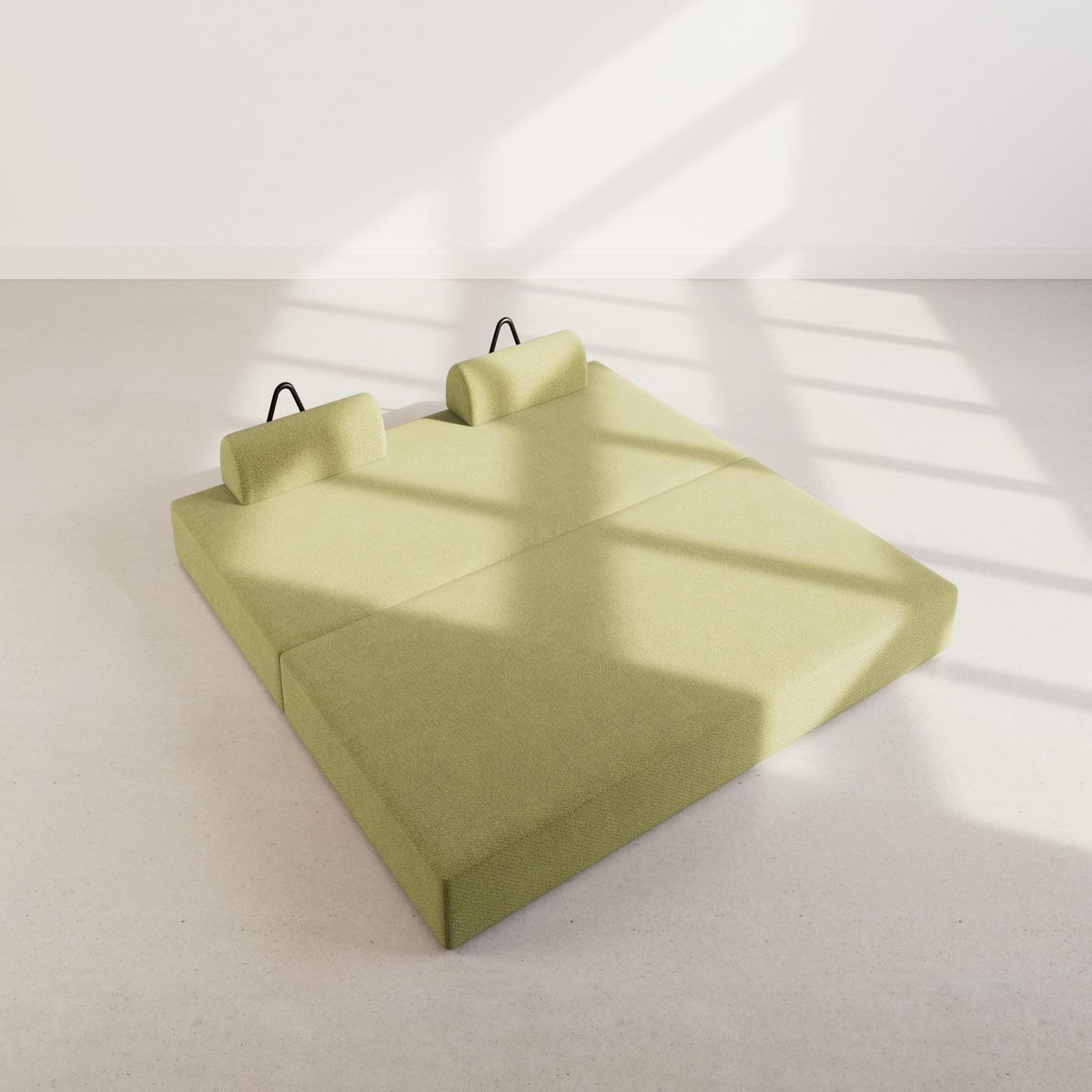 LISA DESIGN Astral - canapé 3 places convertible en velours texturé