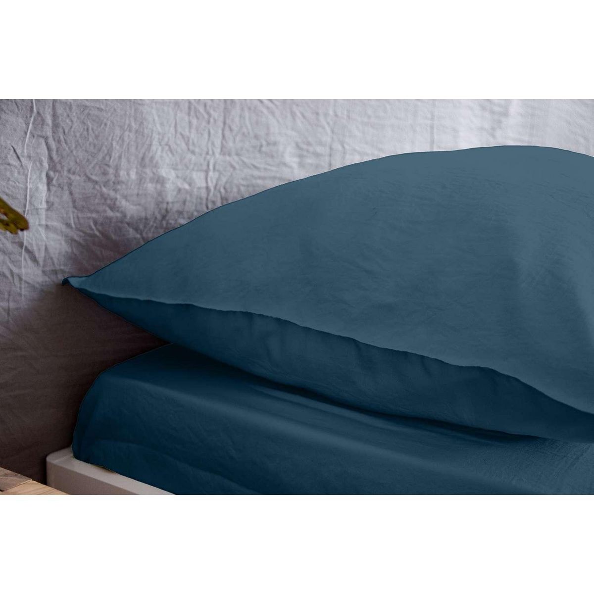 COTE DECO Parure de lit - 100% microfibre lavée