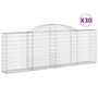 Voir la diapositive 2 : VIDAXL Paniers a gabions arques 30 pcs 300x30x100/120 cm fer galvanise
