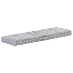 VIDAXL Coussin de plancher de palette Coton 120x40x7 cm Gris