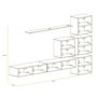 Voir la diapositive 4 : Paris Prix Meuble TV Mural Design  Switch IX  310cm Gris