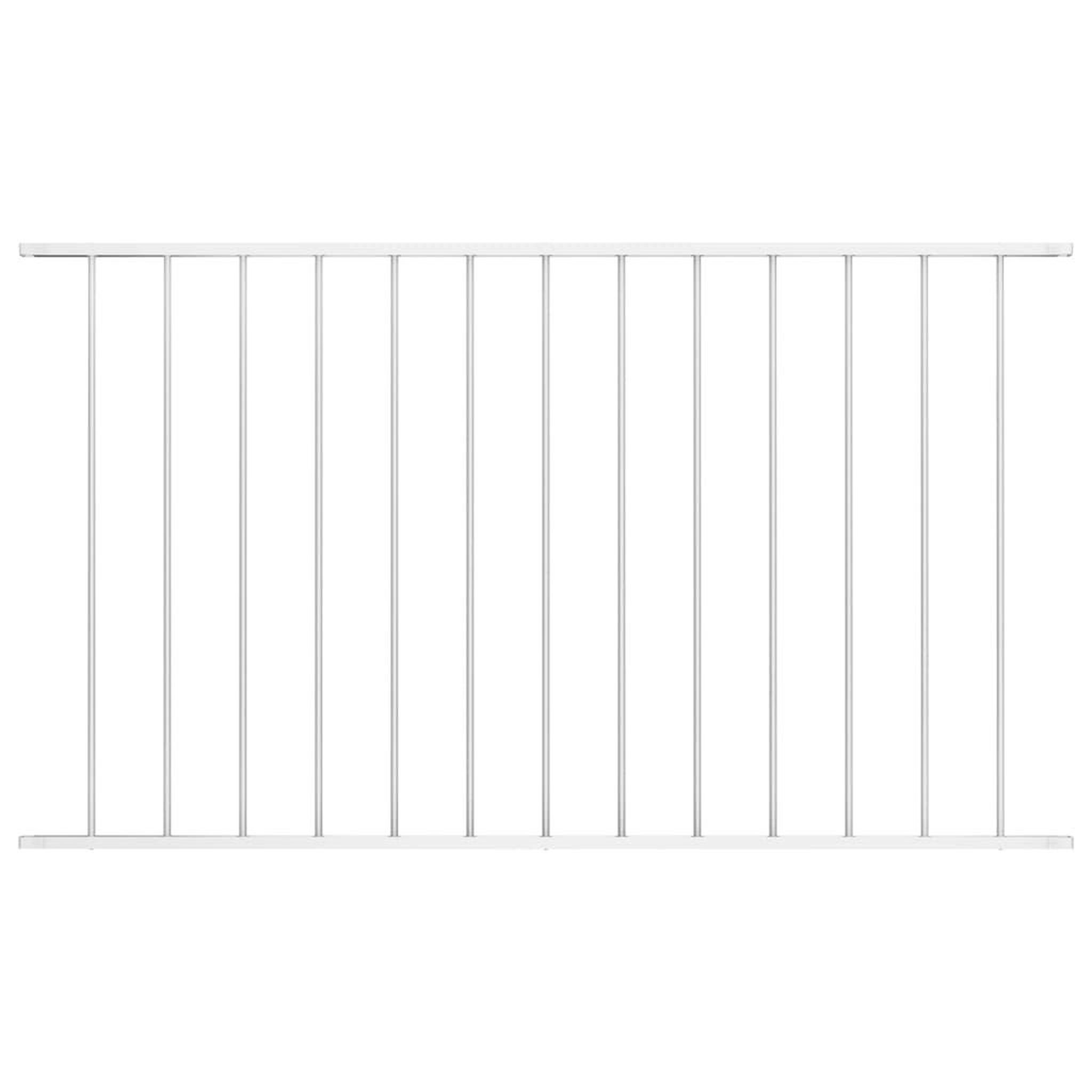VIDAXL Panneau de cloture Acier enduit de poudre 1,7x1 m Blanc