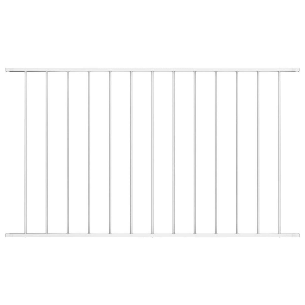 VIDAXL Panneau de cloture Acier enduit de poudre 1,7x1 m Blanc