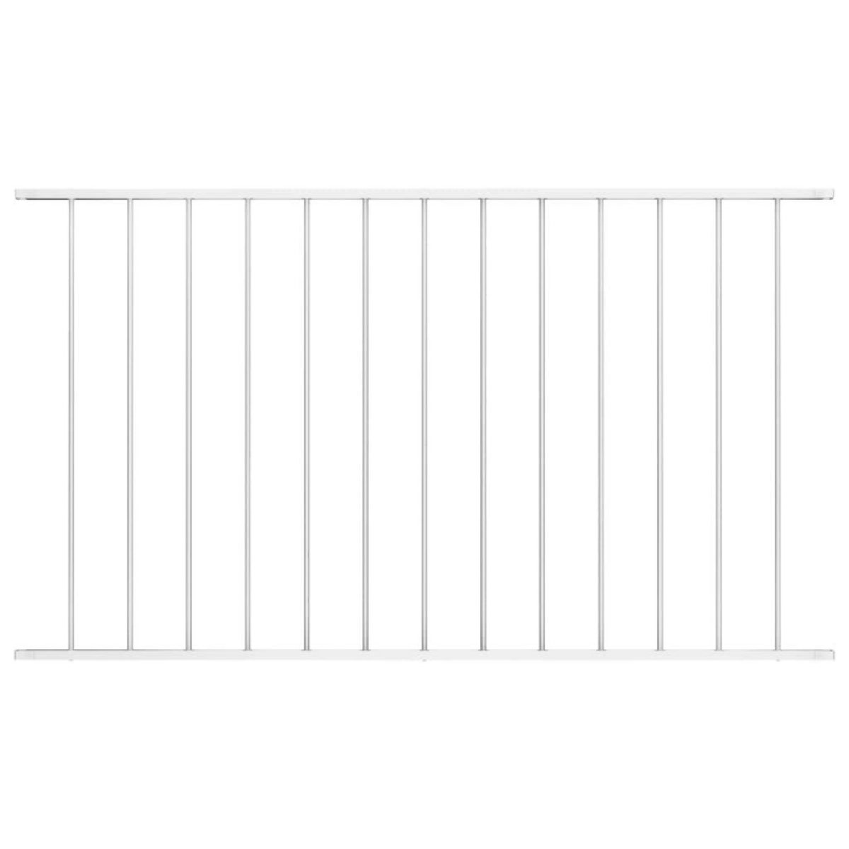 VIDAXL Panneau de cloture Acier enduit de poudre 1,7x1 m Blanc