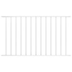 VIDAXL Panneau de cloture Acier enduit de poudre 1,7x1 m Blanc