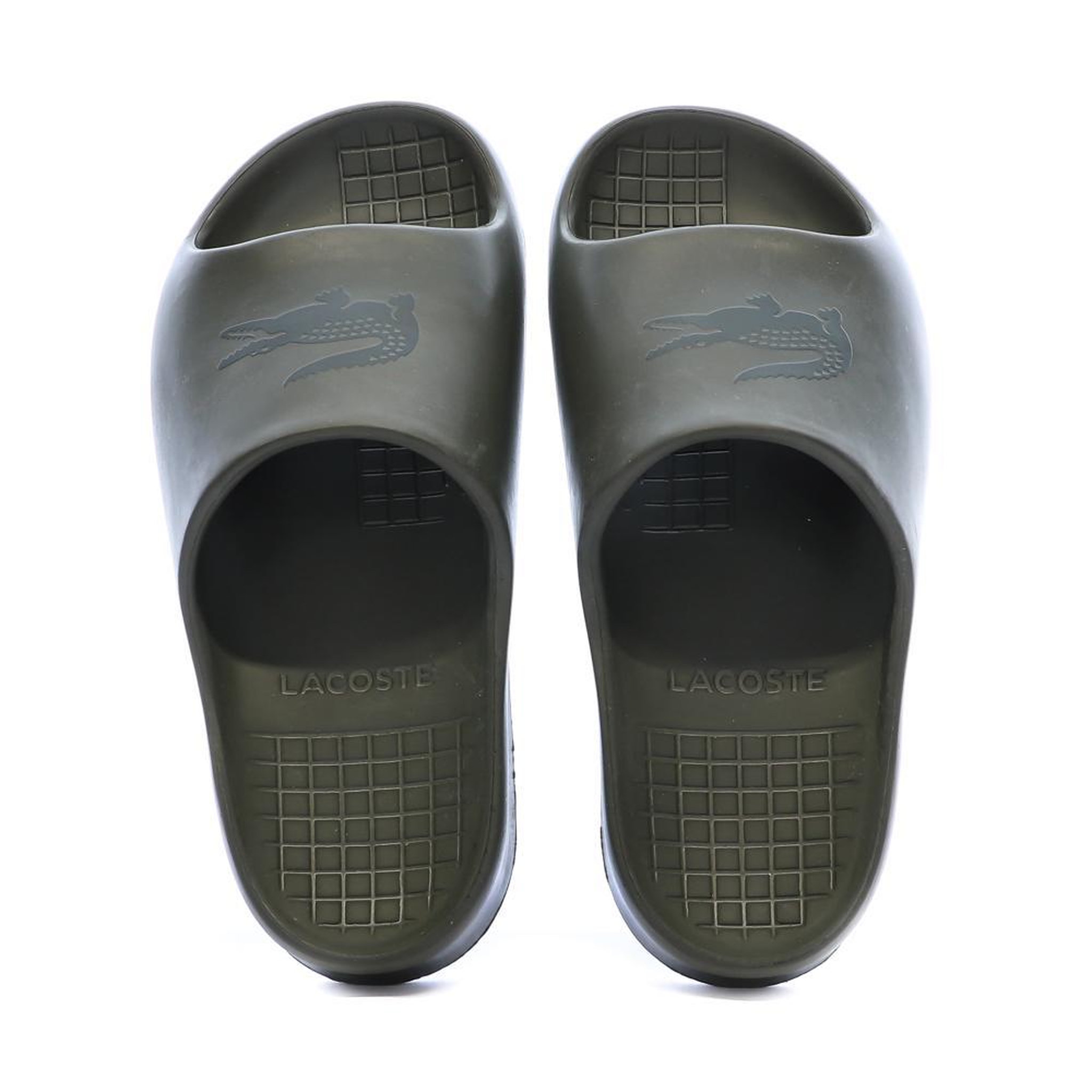 Voir la diapositive 4 : Lacoste Claquettes Kaki Lacoste Serve Slide 2.0