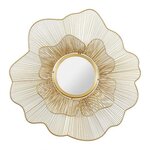 OSTARIA Miroir fleur métal doré D70