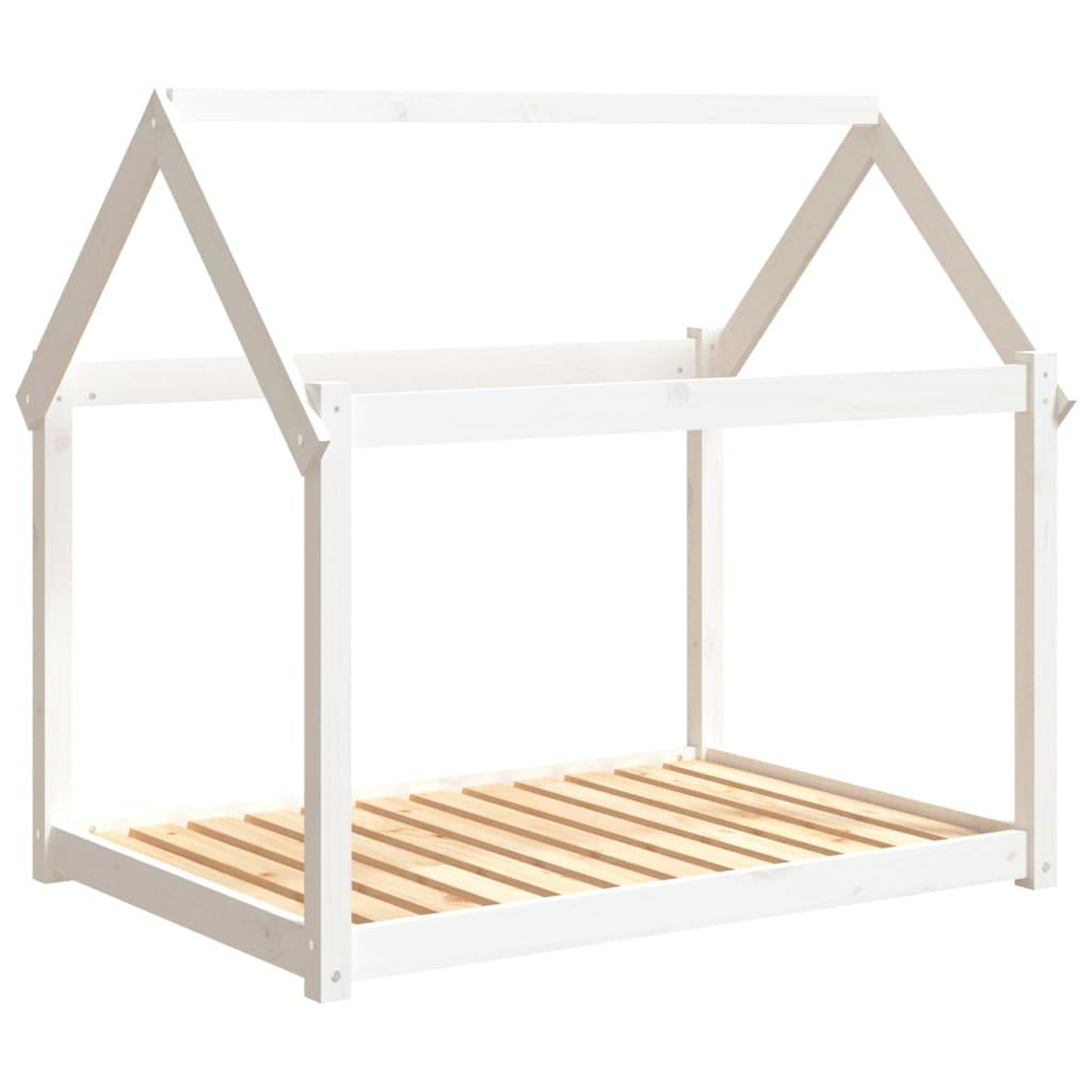 Voir la diapositive 2 : VIDAXL Lit pour chien Blanc 111x80x100 cm Bois de pin solide