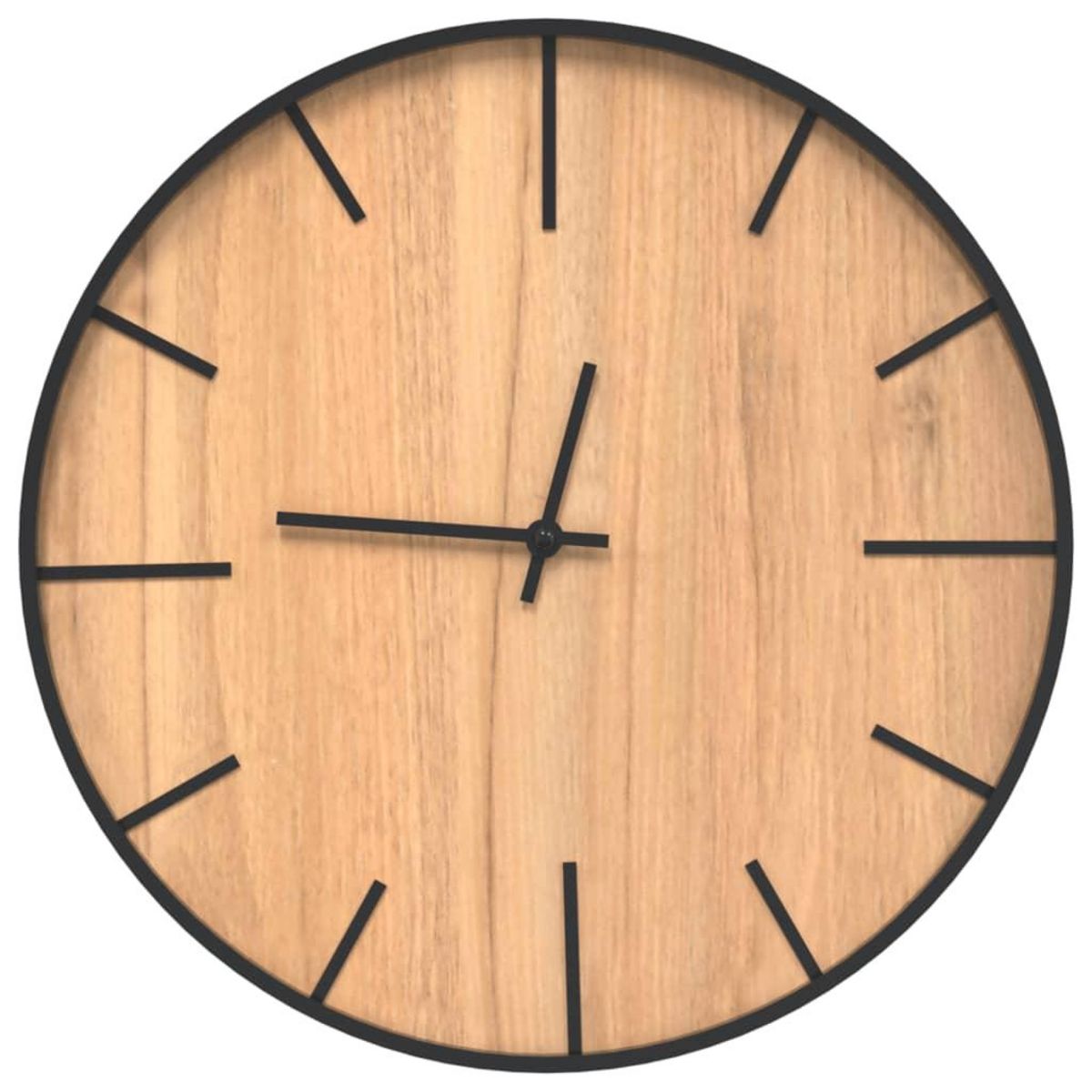 VIDAXL Horloge murale marron Ø39 cm fer et bois d'ingenierie