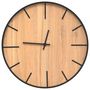 Voir la diapositive 2 : VIDAXL Horloge murale marron Ø39 cm fer et bois d'ingenierie