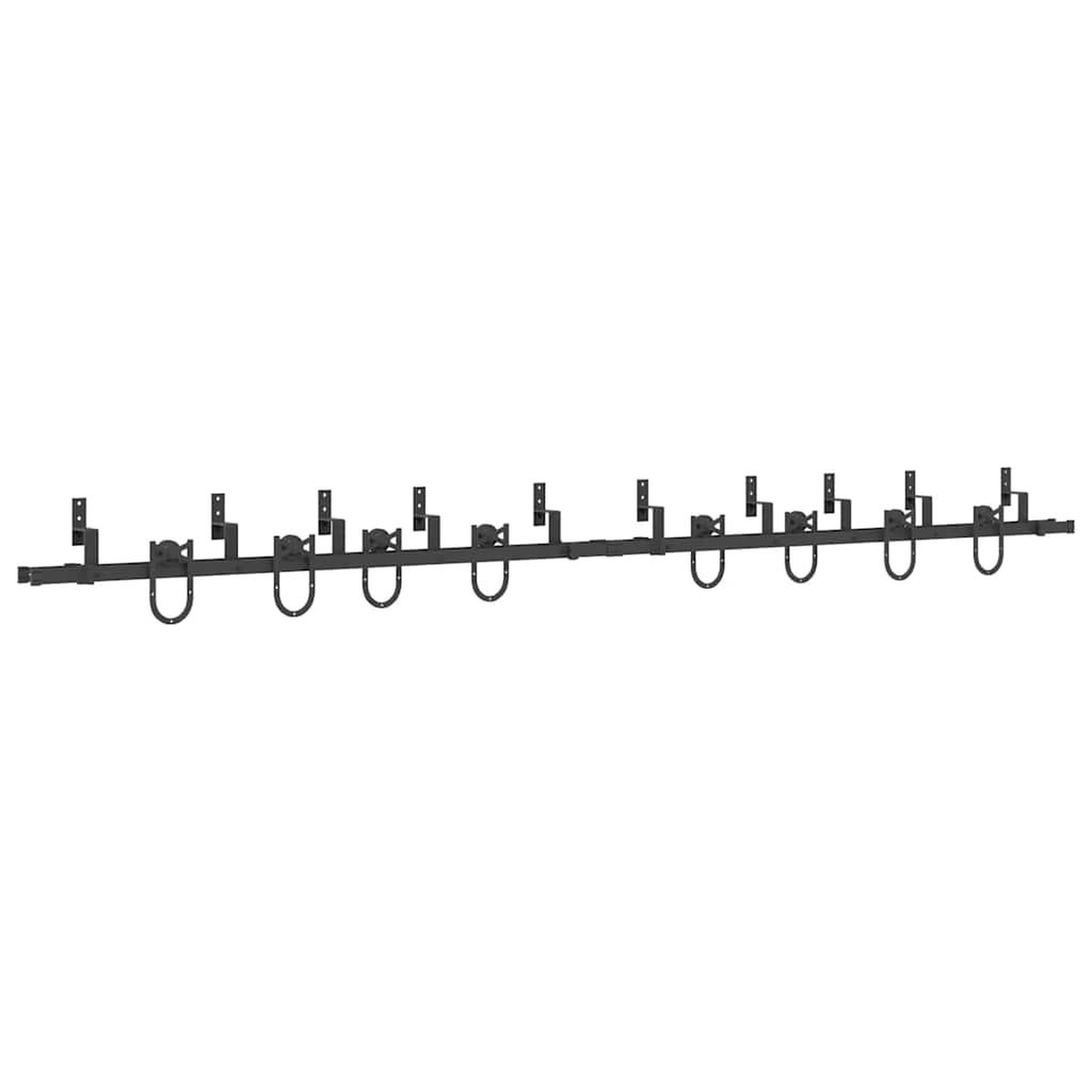 Voir la diapositive 2 : VIDAXL Kit de quincaillerie de porte coulissante 366 cm acier noir