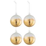 Paris Prix Lot de 4 Boules de Noël  Brillantes  10cm Or