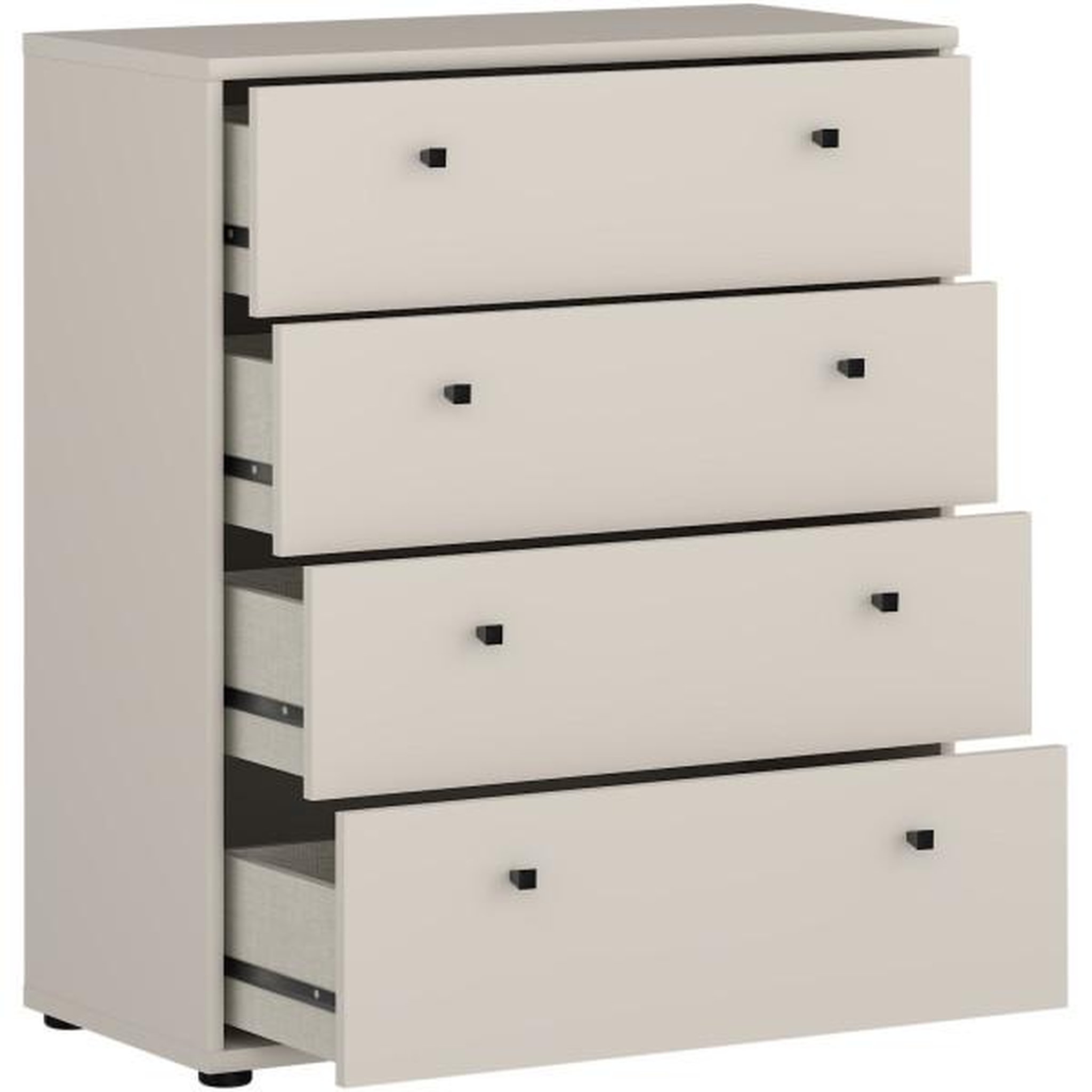 Voir la diapositive 5 : MARKET24 Commode - TEMPRA - 4 tiroirs - Sable - 73,7 x 34,8 x 85,5 cm