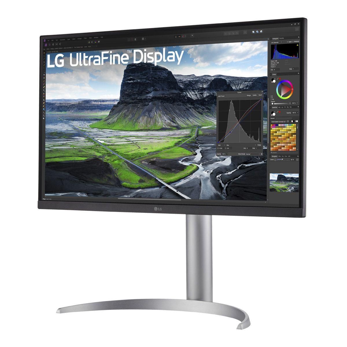 LG Ecran PC UltraFine 27UQ850V-W Plat 27'' IPS