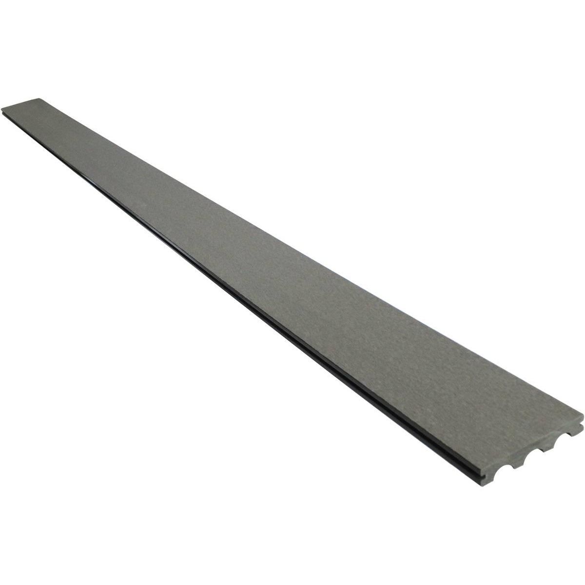 Habitat et Jardin Lot de 3 lames de terrasse composite pleines - Long: 2,4m -1m2- Gris